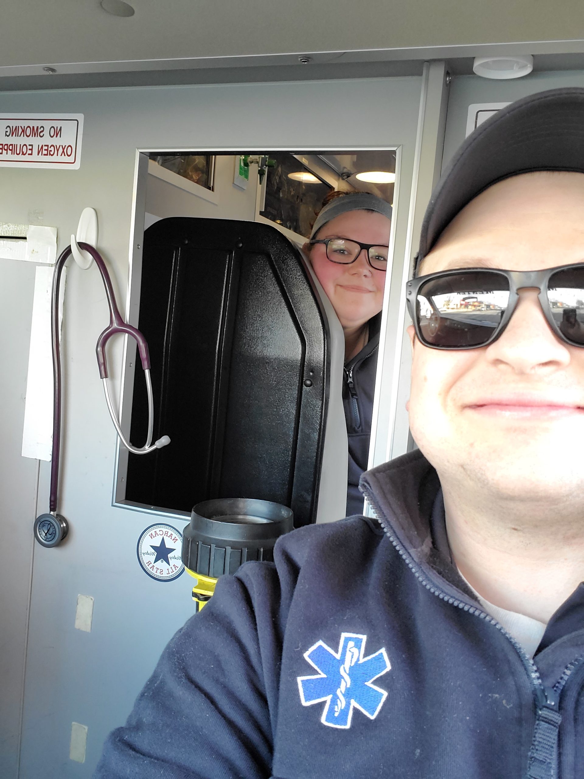 William in the ambulance working.