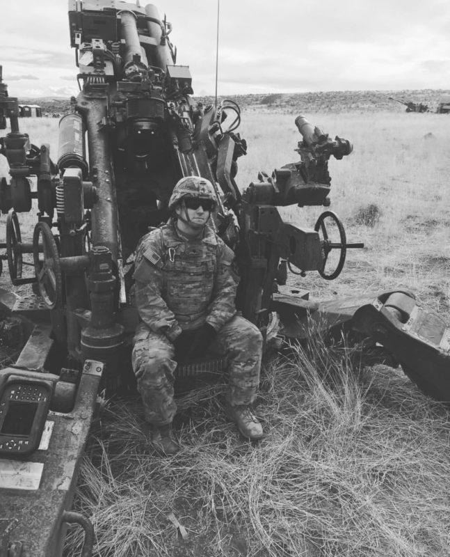 Brandon_Howard Brandon during his service in the US Army.